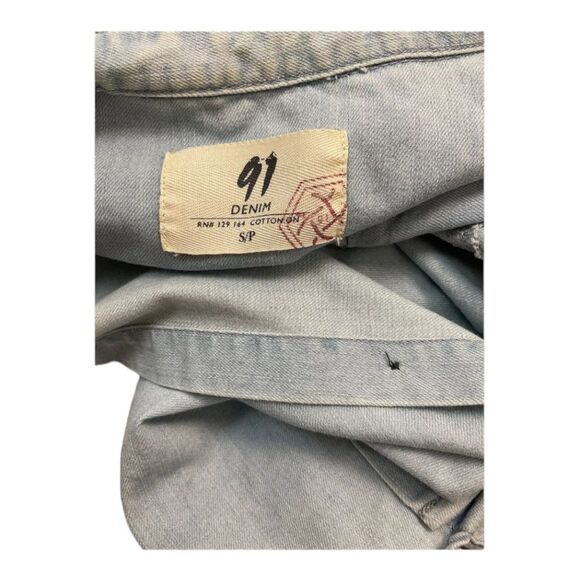 91 Denim Women’s Blue  Casual Denim Shirt Blouse. Size Small. - Picture 9 of 12